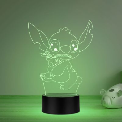 Stitch lilo452 Acrylic Night lamp with Automatic Color Changing Light Anime Home Decor Light